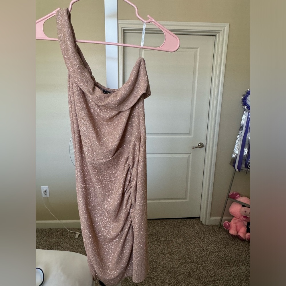 Glitter Gold Mini Dress